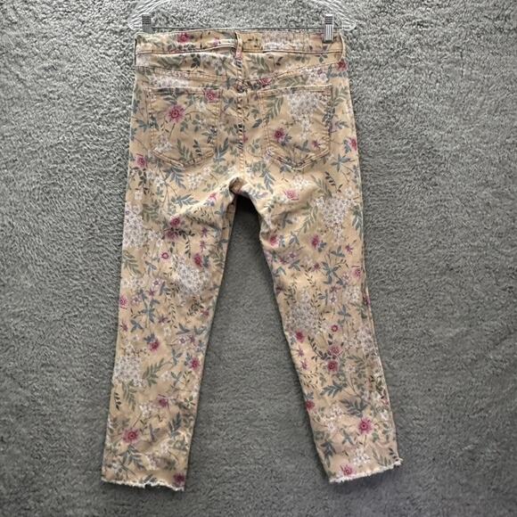 Code Bleu Love Size 6 Crop Floral Denim Jeans Casual Summer Weekend - Picture 10 of 14